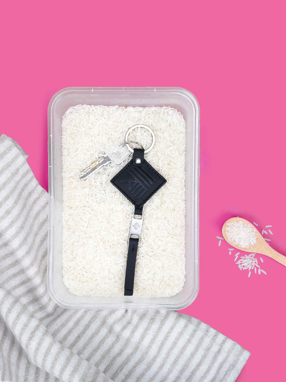 Porte-clés Lucky Charm - Noir Anthracite